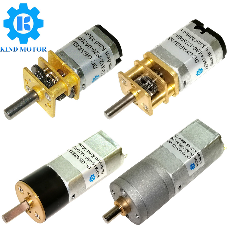 محرك ميكرو DC المتحرك 1 10-1 1000 معدل التروس 3V-12V الجهد 10-2000 RPM 4 ثقوب تركيب